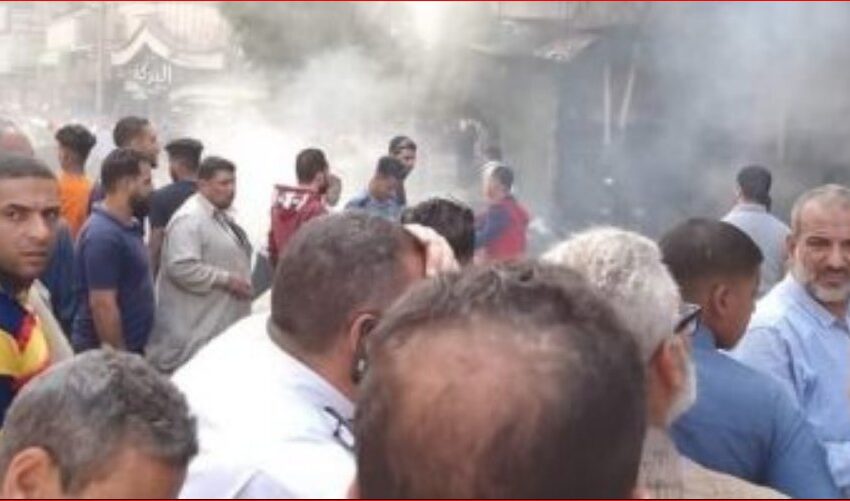 إصابة شخص في حريق محلات أسفل عقار بمنيا القمح