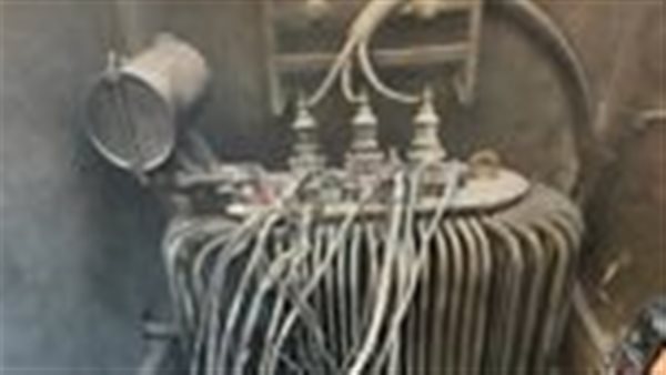  نشوب حريق بمحول كهرباء في كلية الطب البيطري جامعة الزقازيق