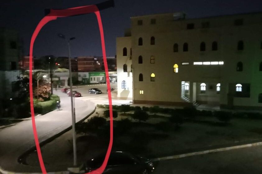 شكوى من تعطل أعمدة الإنارة بالمجاورة الـ 6 بالعاشر