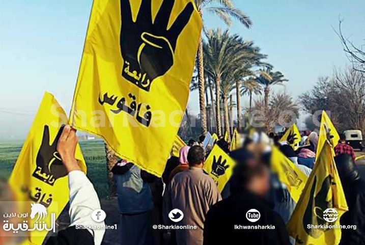  بالهتافات المنددة بحكم العسكر..  مسيرة صباحية لثوار فاقوس بالشرقية
