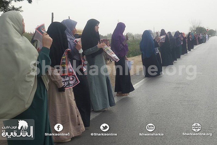  بالصور.. فعاليات على طريق “بلبيس – القاهرة الزراعي” رفضًا لحكم العسكر