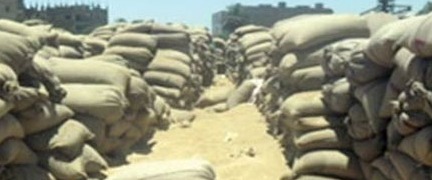 تجمهر فلاحي منشأة أبو عمر يتجمهرون للمطالبة بفتح الشون لتوريد القمح