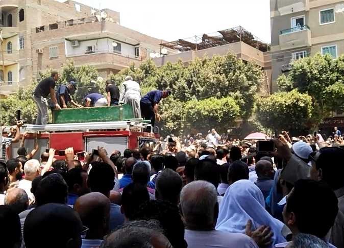  أهالي الحسينية يشيعون جنازة المجند أحمد علي