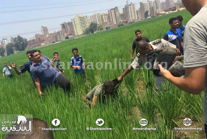  بالصور.. أهالي شرويدة بالزقازيق يضبطون أحد اللصوص