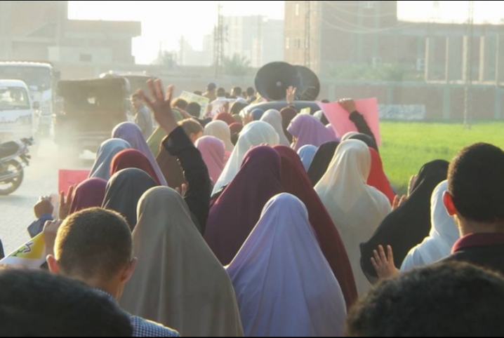  مظاهرة حاشدة بمنيا القمح في أسبوع “أنقذوا المختفين قسرياً”