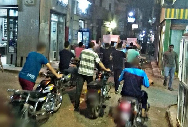  ثوارمنيا القمح ينتفضون مناصرة للمسجد الأقصى