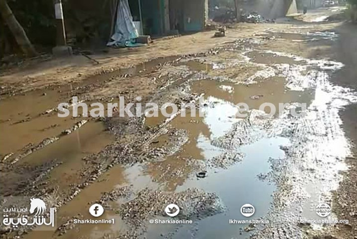  بالصور.. الصرف الصحي يضرب شوارع “علاء الدين” بالزقازيق