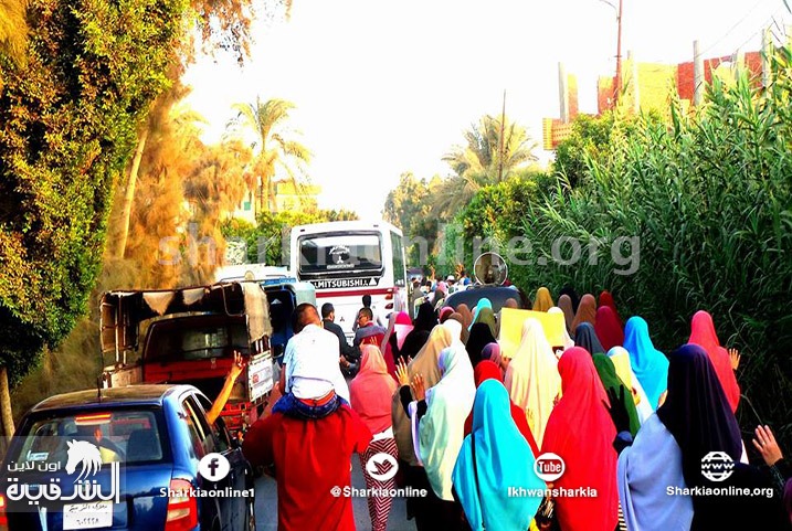  ثوار منيا القمح ينتفضون بمسيرة حاشدة تندد بقتل الأبرياء