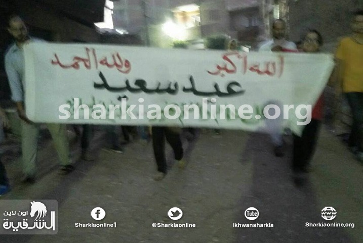  مسيرة لثوار العزيزية بمنيا القمح في عيد الأضحى