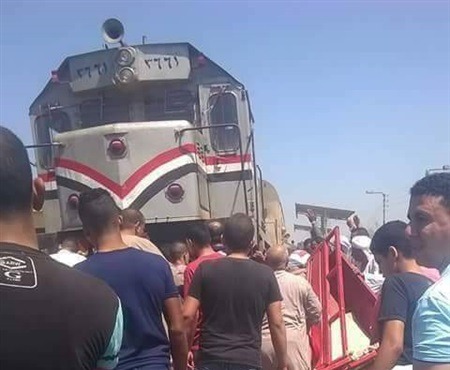  توقف حركة القطارات بسبب حادث تصادم بفاقوس