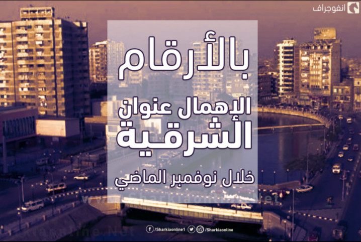  إنفوجراف| بالأرقام.. الإهمال عنوان الشرقية خلال نوفمبر الماضي