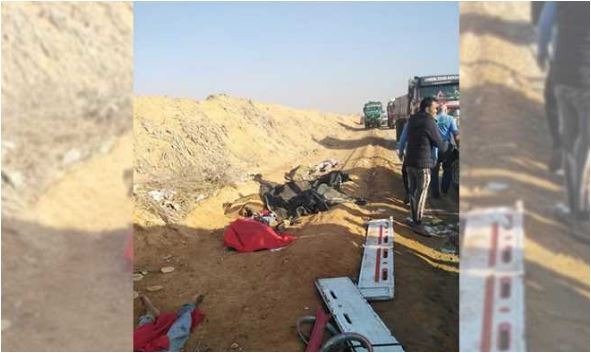  مصرع 12 في حادث تصادم سيارة عمالة بسيارة نقل بالمنوفية
