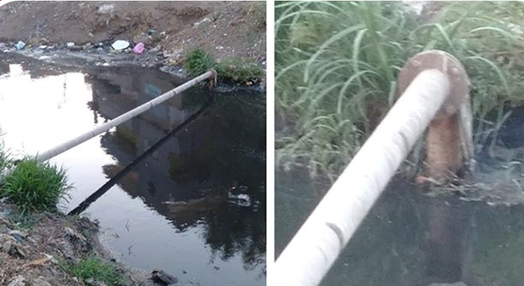  “تمر عبر مصرف صحي”.. شكوى من تهالك ماسورة مياه بديرب نجم