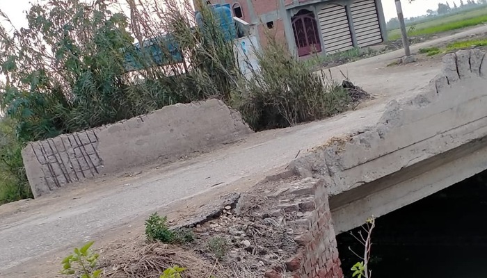  أنقذونا.. كوبري المشاة يهدد حياة مواطني عزبة “قطة البحر” في بلبيس