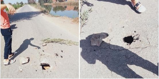  شكاوى من حفرة تهدد المارة في طريق عزبة الباشا بالإبراهيمية