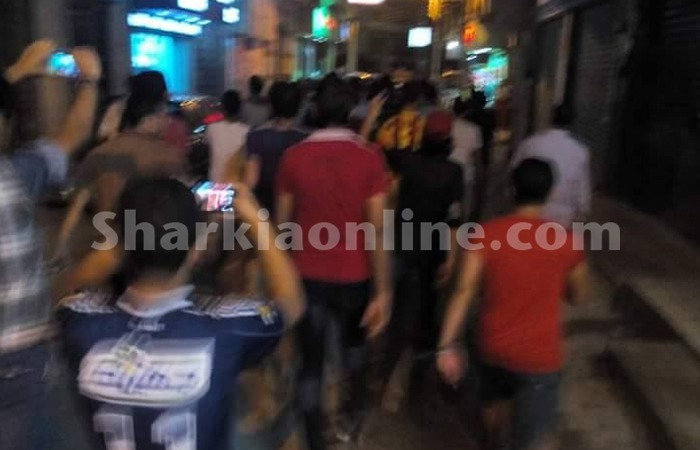 مسيرة لثوار الزقازيق بالقرب من المصرية بلازا