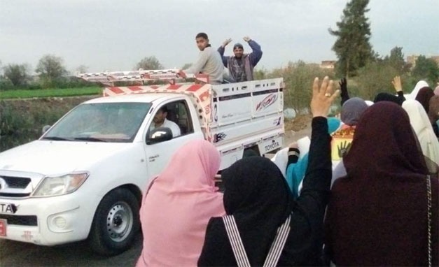  مسيرة لثوار الزقازيق تنند بخراب الانقلاب