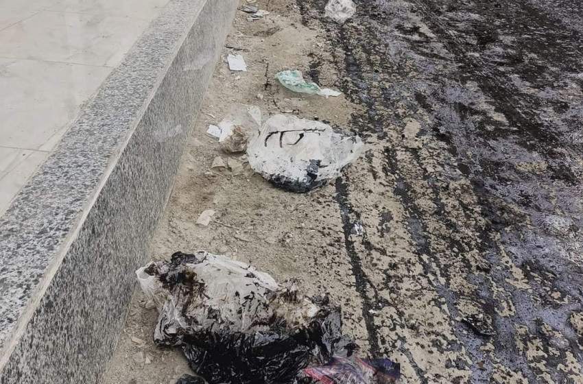 إهمال في أعمال رصف شارع بأبوكبير