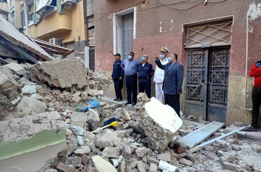  انتشال 3 جثامين من أسفل عقار أسيوط المنهار